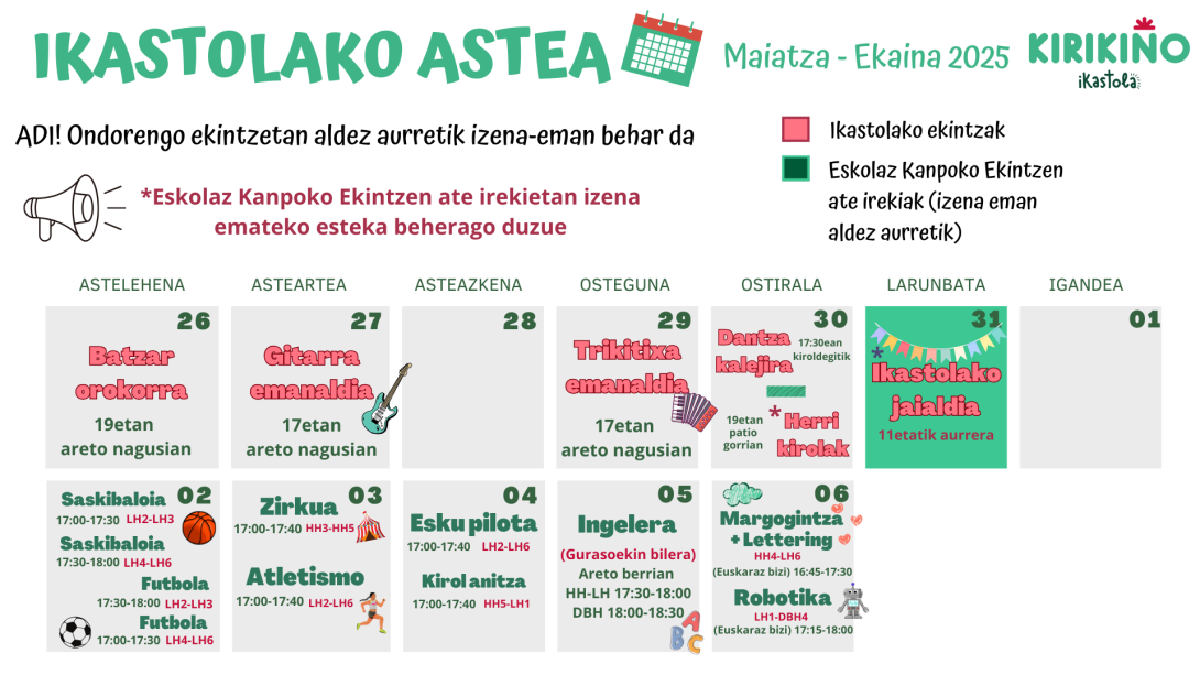 ikastolako astea